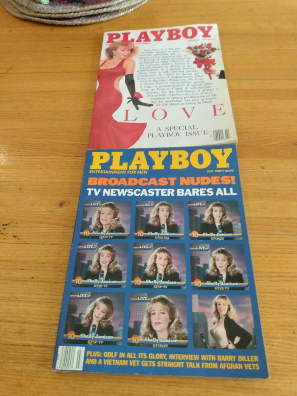 2 Vintage 1989 Playboy Magazines